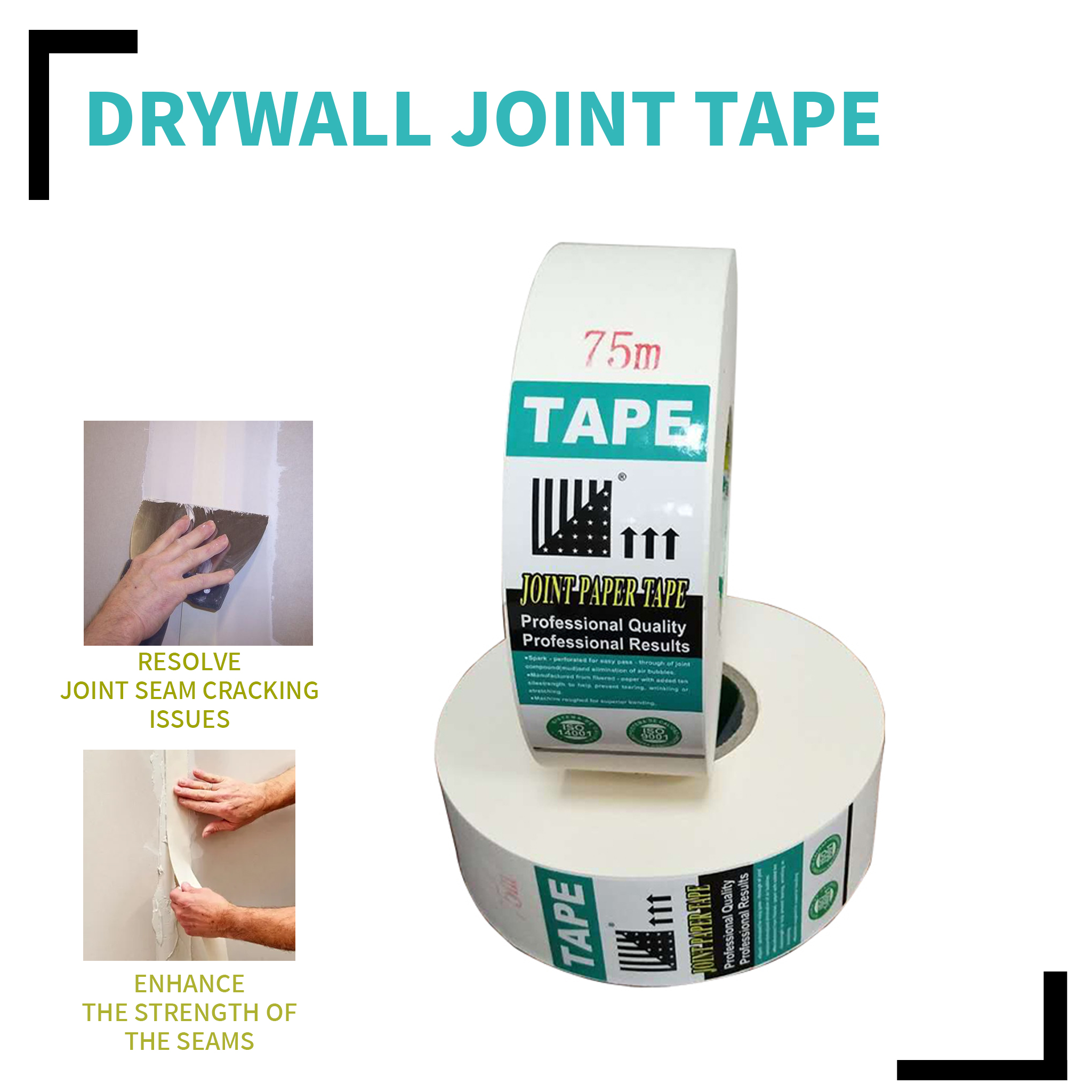 1 Self-Adhesive Drywall Joint Tape - Easy Application for Contractors & Builders - 图片 1